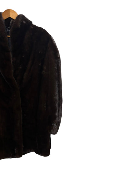 Vintage Saga Ranched Mink Dark Brown Fur Coat