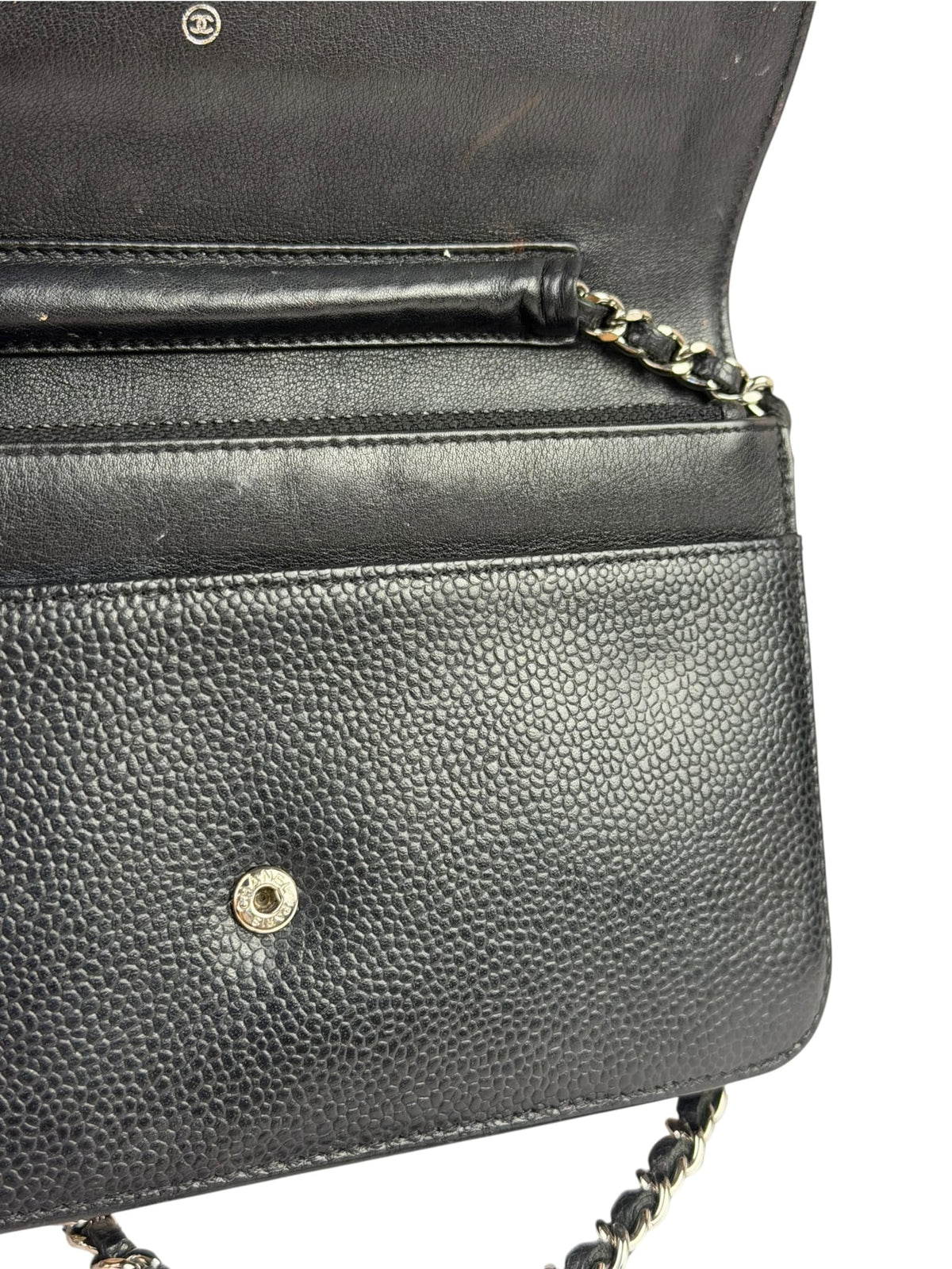 Chanel Black Caviar Flap Wallet On Chain 2013