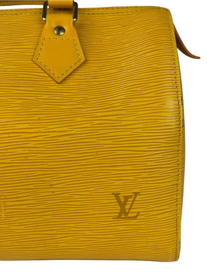 Louis Vuitton Yellow Epi Leather Speedy 25