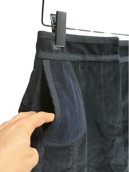 Louis Vuitton Black Corduroy/Velour Skirt