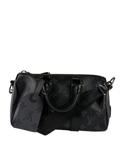 Louis Vuitton Grey Monogram Keepall Bandoulière 25