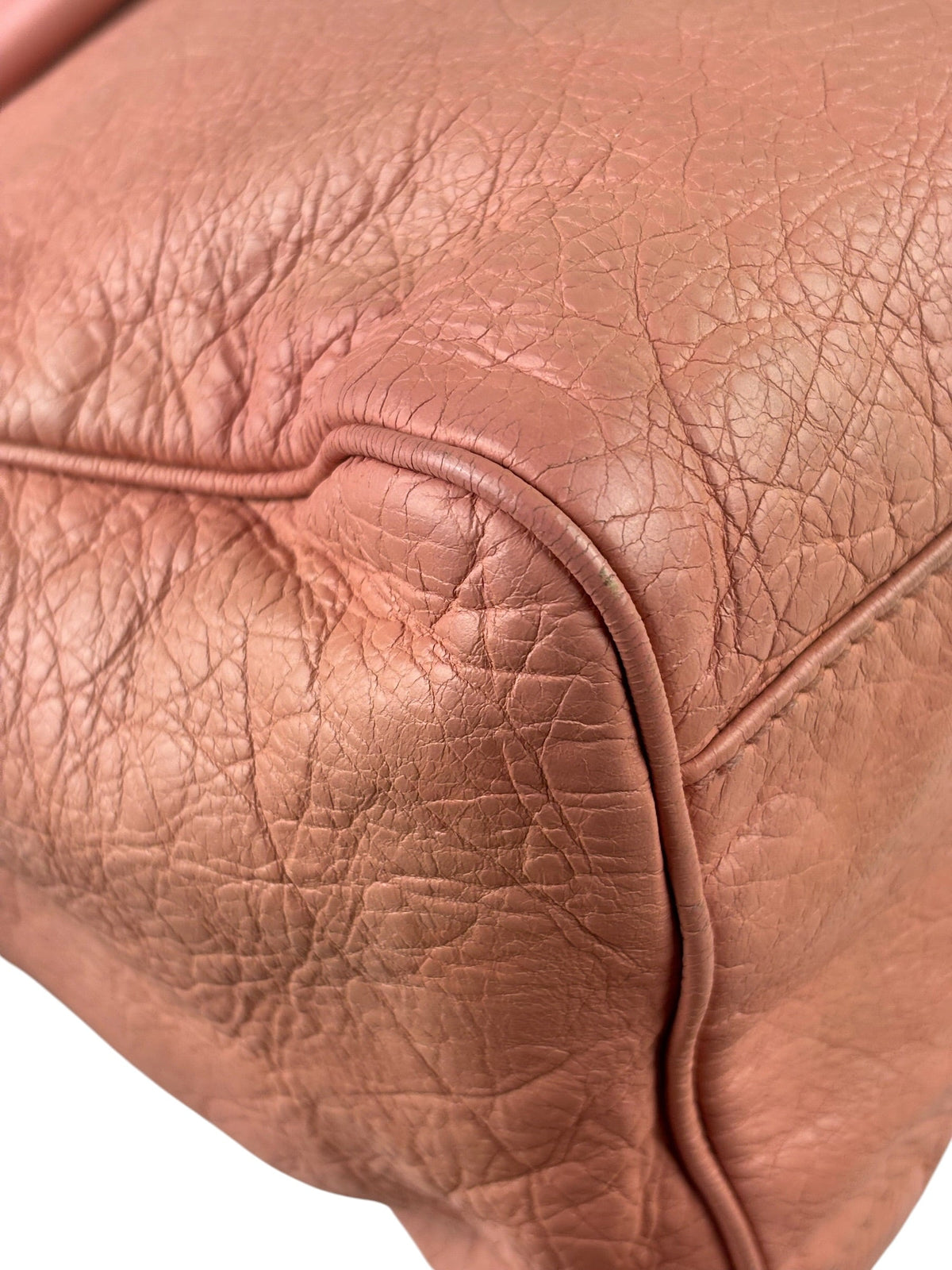 Balenciaga Light Pink Leather Classic Moto City Bag