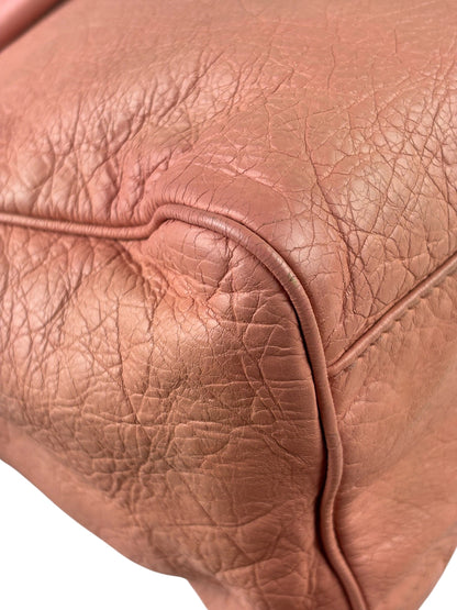 Balenciaga Light Pink Leather Classic Moto City Bag