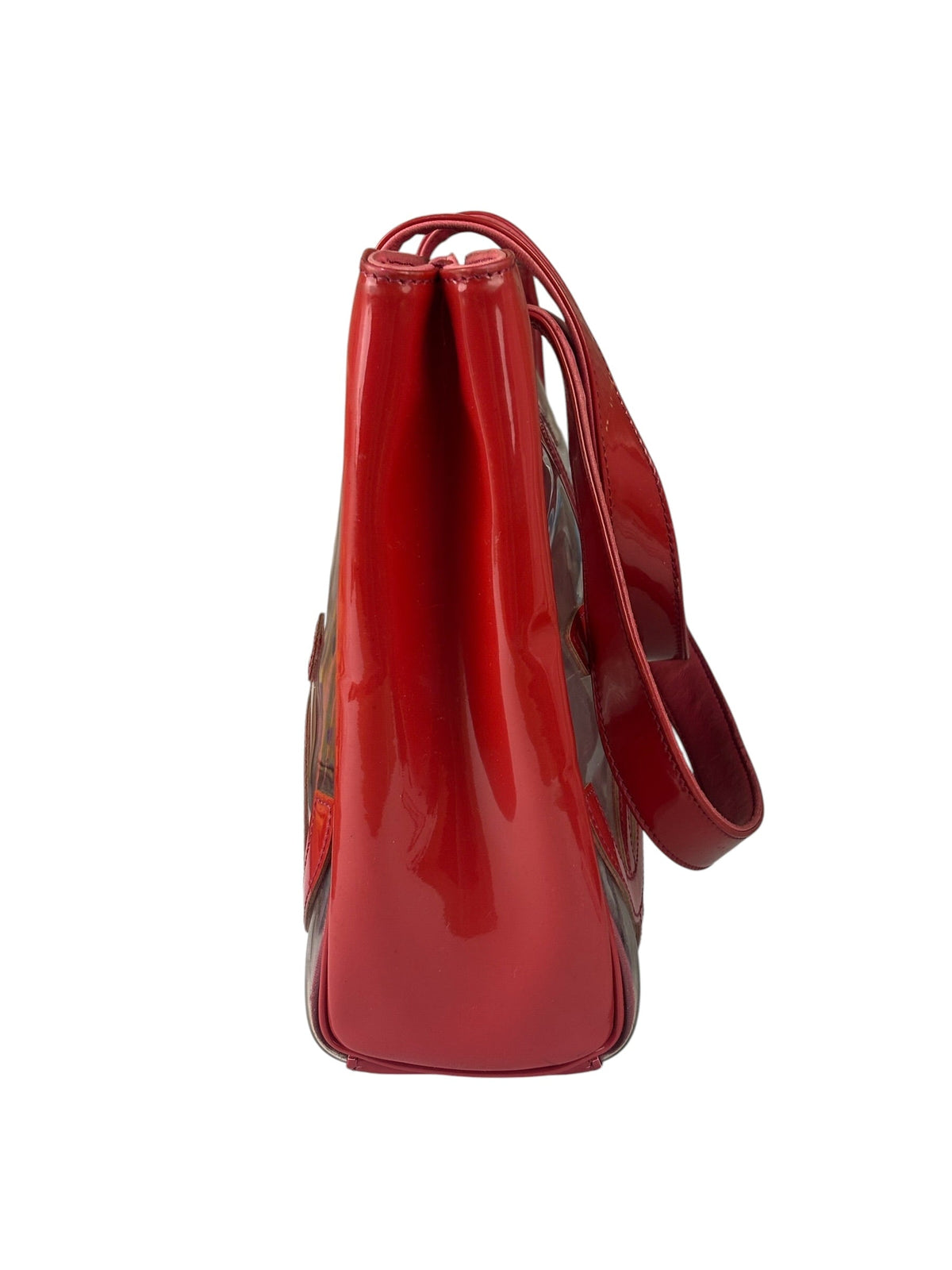 Chanel Red Triple C PVC Tote Bag w/ Pouch 2004