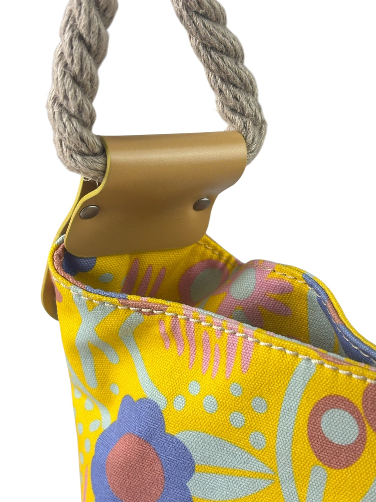 Chanel Canvas CC Floral Camellia Rope Bucket Shoulder Bag 2003