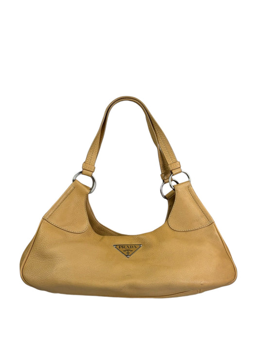 Prada Beige Leather Shoulder Bag