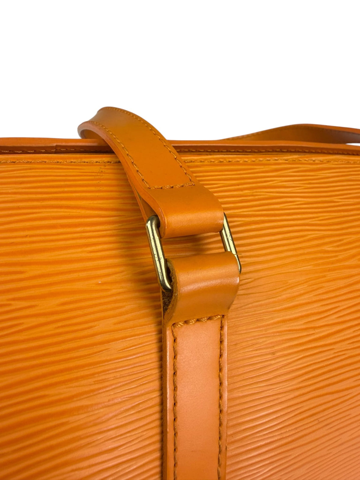 Louis Vuitton Orange Epi Leather Soufflot Handbag