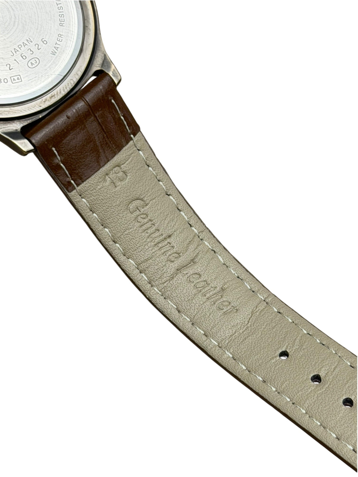 Alba Moon Phase Month Day Date Brown Leather Strap
