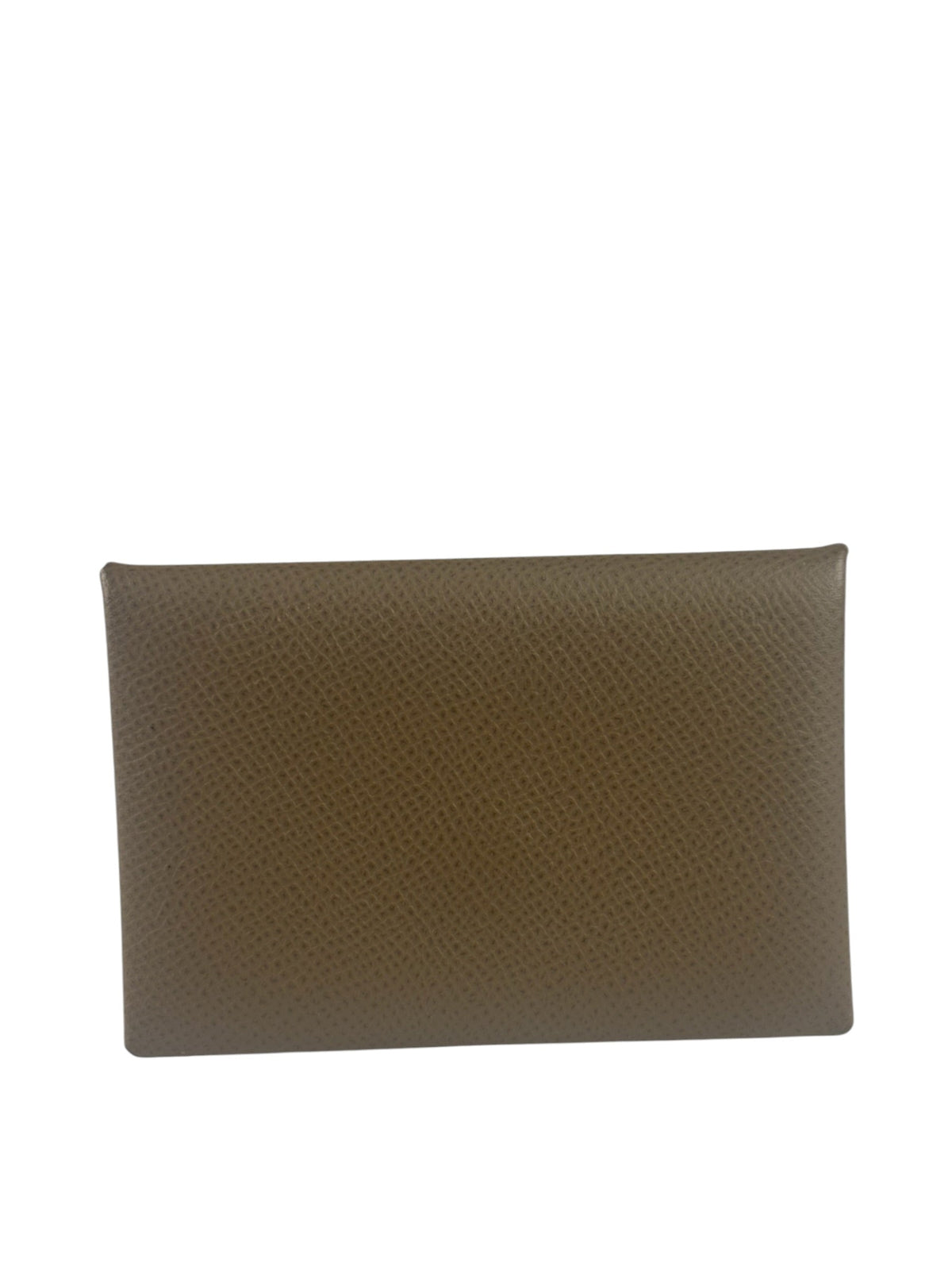 Hermes Beige Leather Calvi Coin Holder