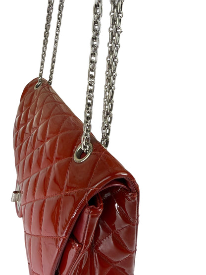 Chanel Red Patent  Quilted Double 2.55 Flap 2009