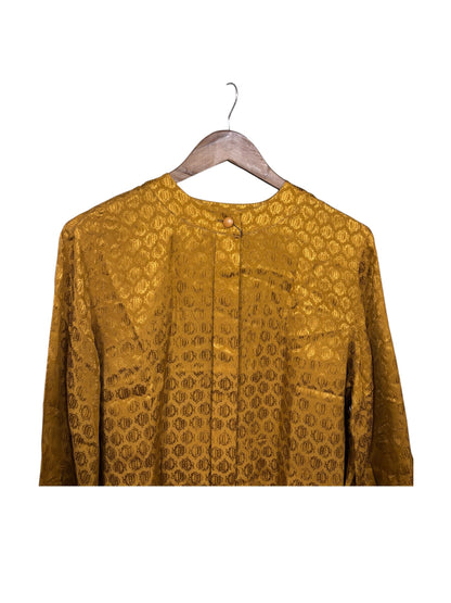Christian Dior Mandarin Collar Jacquard Silk Shirt