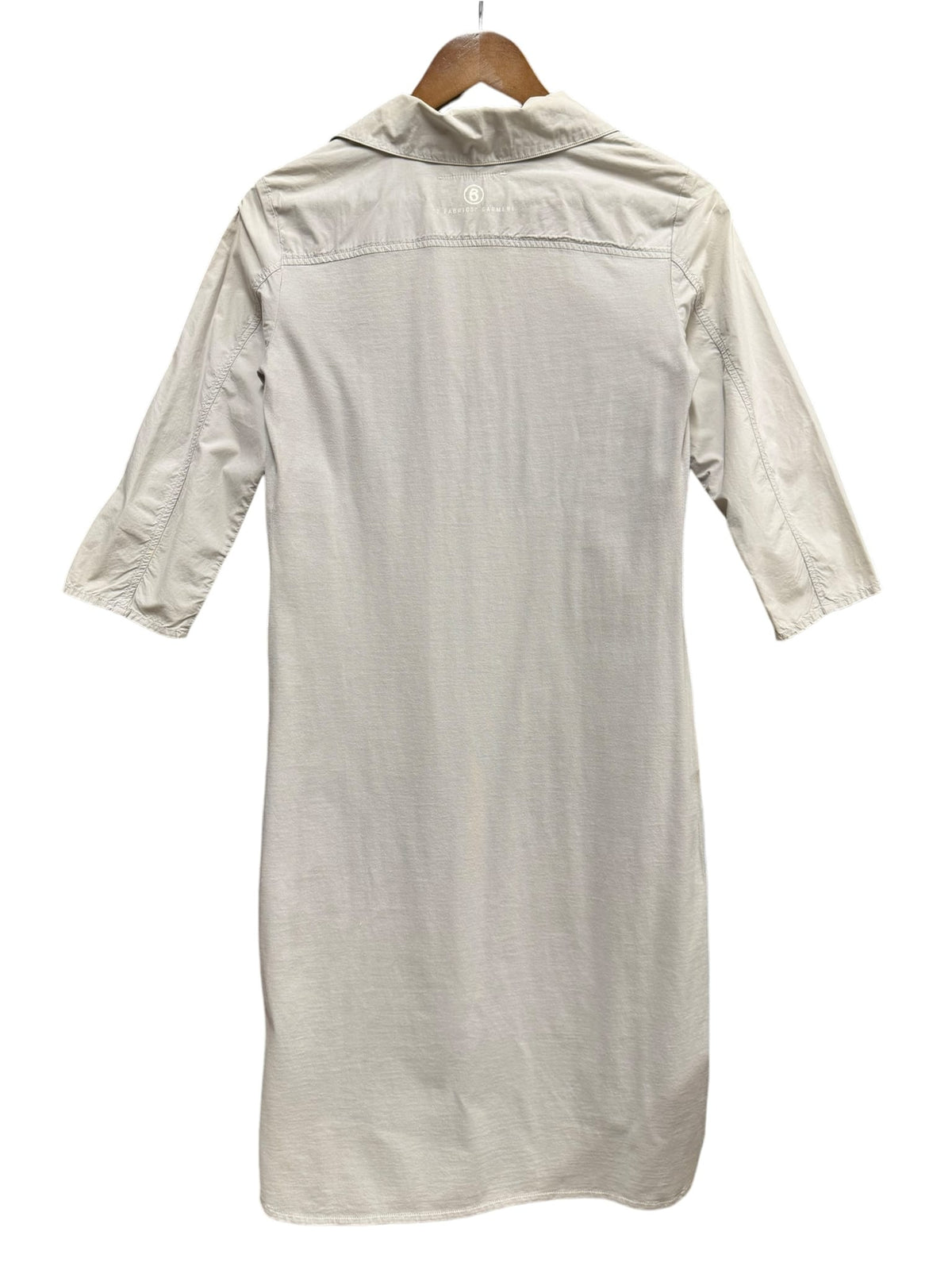 Maison Margiela MM6 ‘2 Fabrics’ Grey Long Sleeve Shirt Dress
