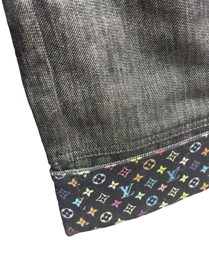 Louis Vuitton Grey Denim Cropped Pants