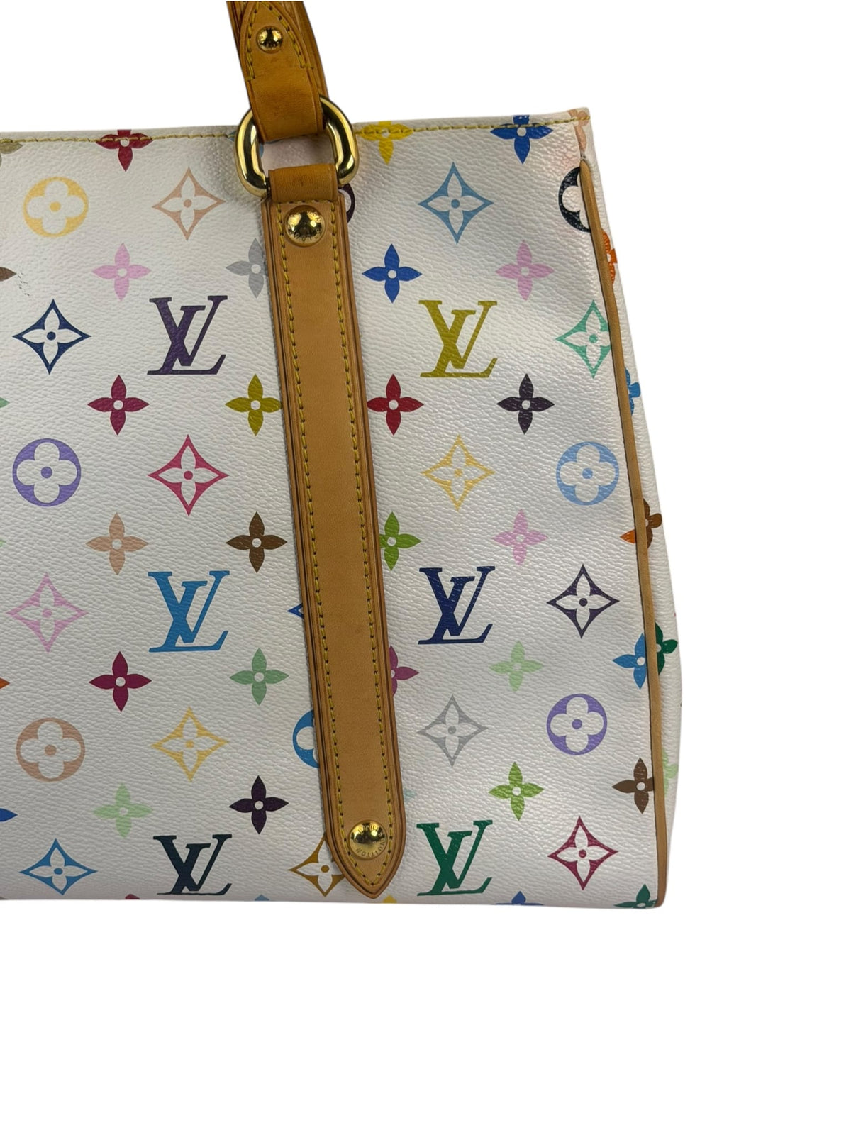 Louis Vuitton White Murakami Aurelia MM Tote Bag