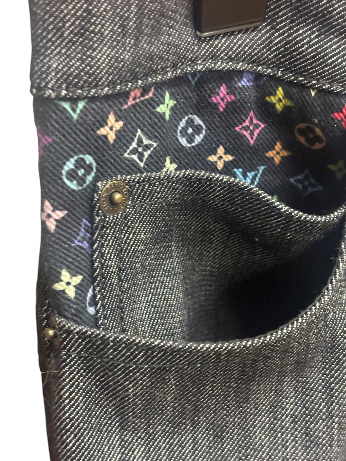 Louis Vuitton Grey Denim Cropped Pants
