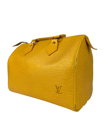 Louis Vuitton Yellow Epi Leather Speedy 25