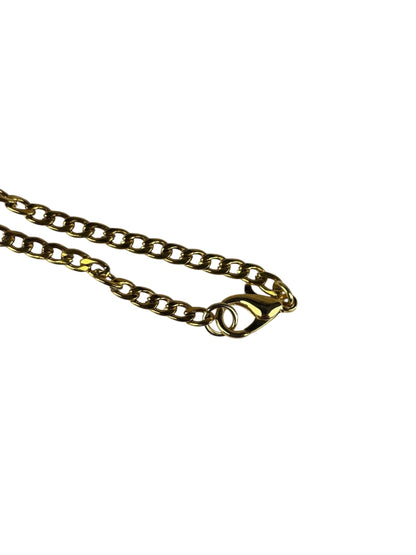 Chanel Black/Gold Jacket Pendant CC Logos Necklace