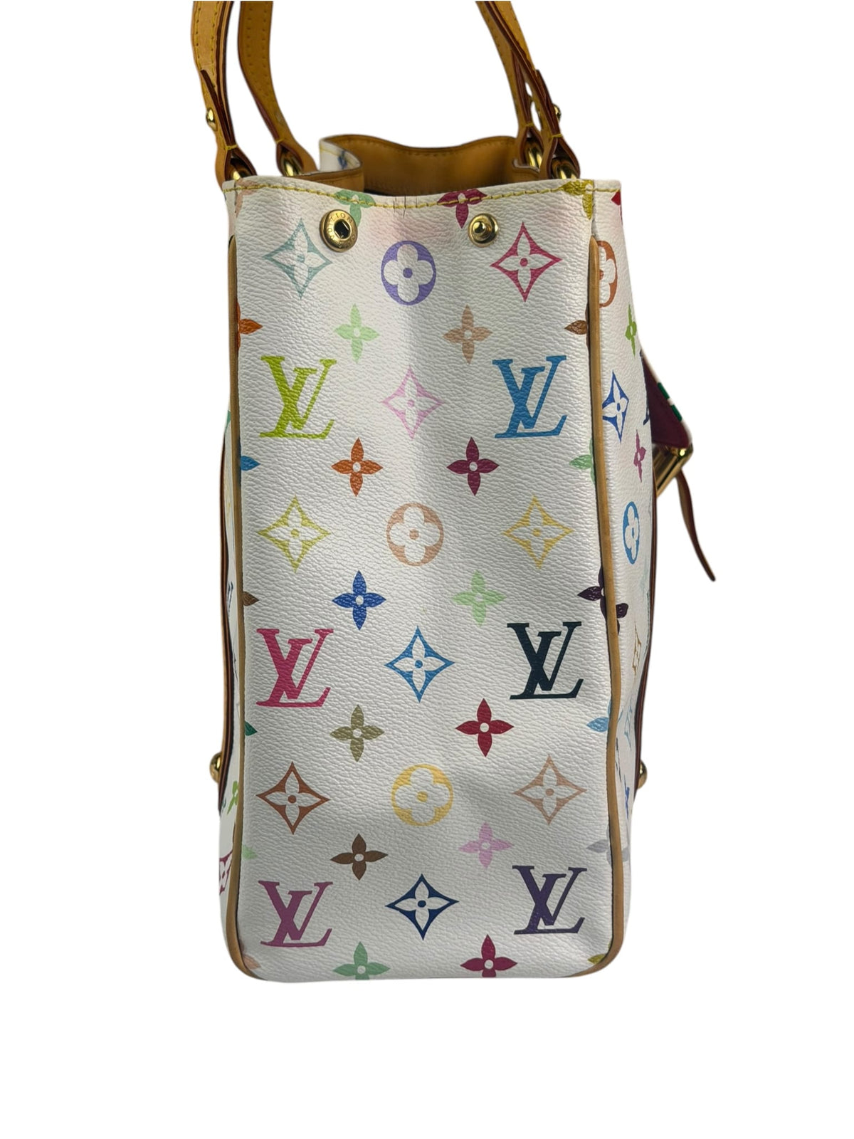 Louis Vuitton White Murakami Aurelia MM Tote Bag