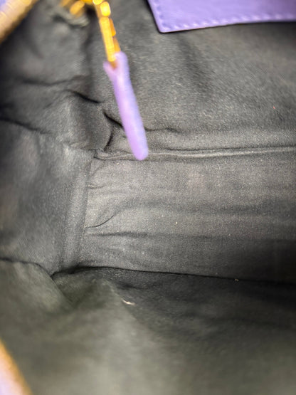 Balenciaga Purple Lambskin Moto City Two-Way Bag
