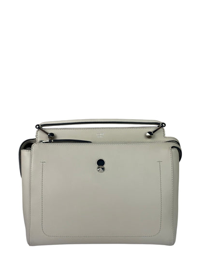 Fendi Cream Leather Latte Two-Way Bag