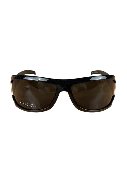 Gucci Black GG.15.1/N/S Black Injection-Frame Shield Sunglasses