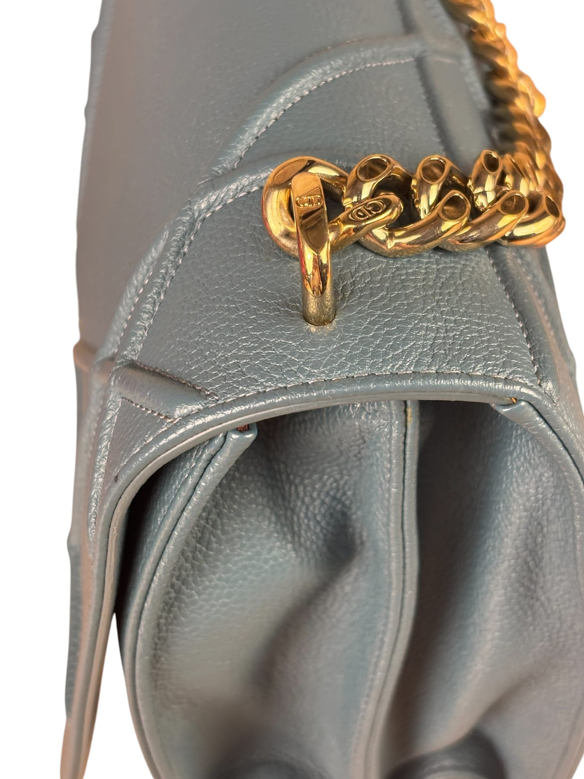 Christian Dior Blue Cowhide Diorama Two-Way Bag