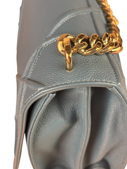 Christian Dior Blue Cowhide Diorama Two-Way Bag