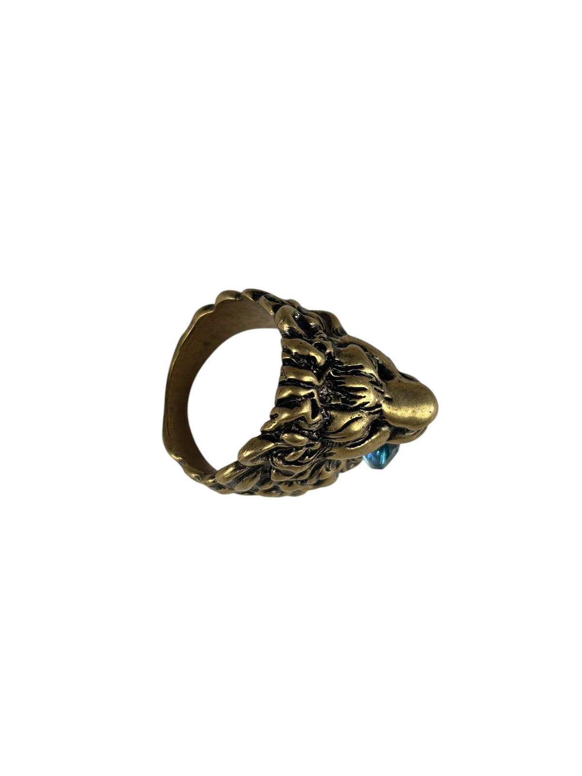 Gucci Crystal Lion Head Ring