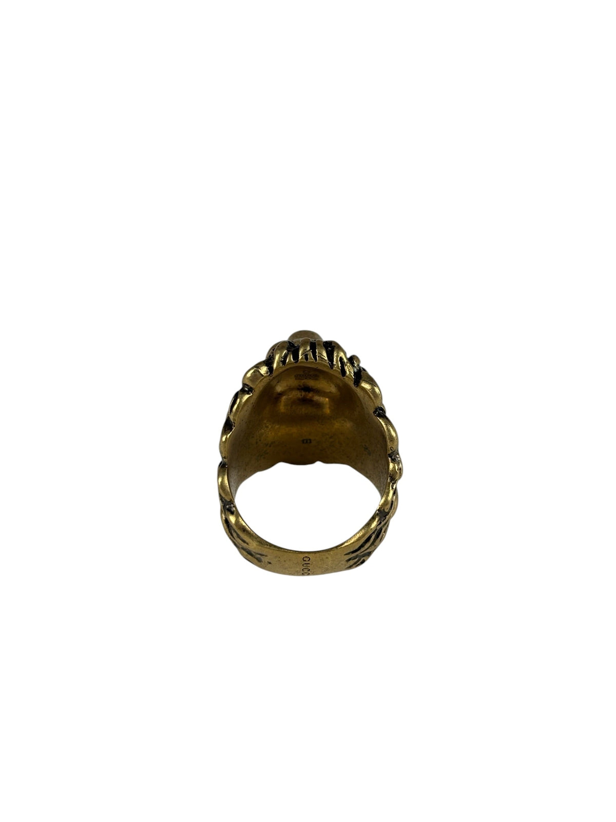 Gucci Crystal Lion Head Ring