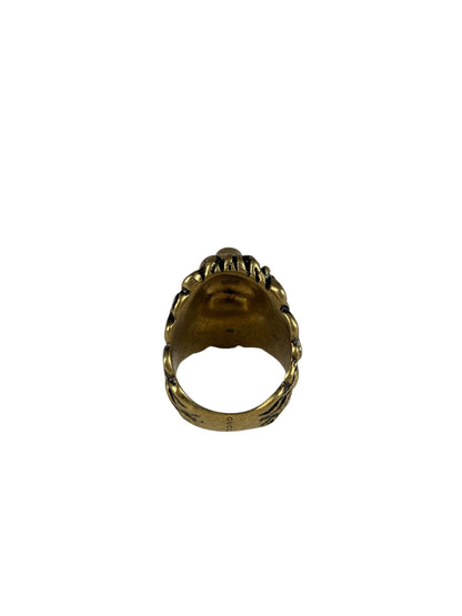Gucci Crystal Lion Head Ring