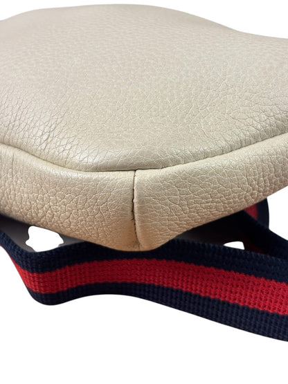 Gucci Cream Leather Print Belt Bag
