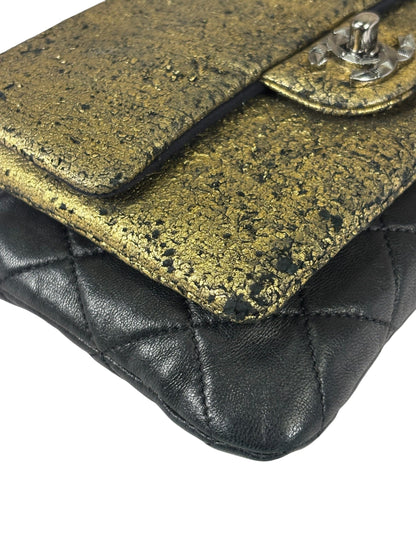 Chanel Black/Golden Quilted Lambskin Night Clutch On Chain Flap Bag 2012