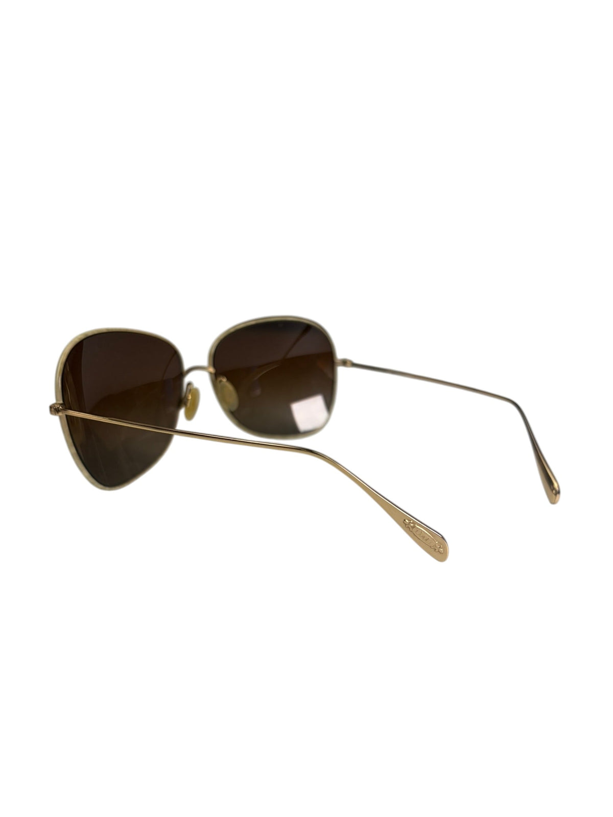 Oliver Peoples Gold-Tone Aviator Sunglasses