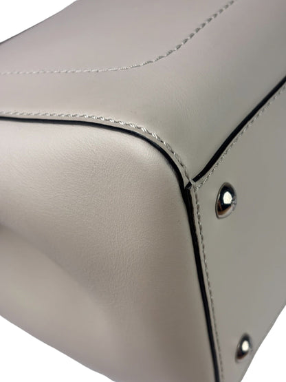 Fendi Cream Leather Latte Two-Way Bag