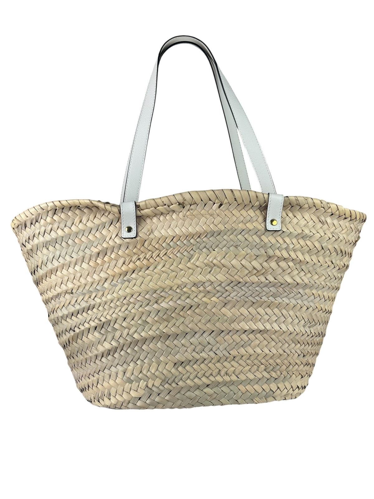 Versace Leather Trim Basket Bag