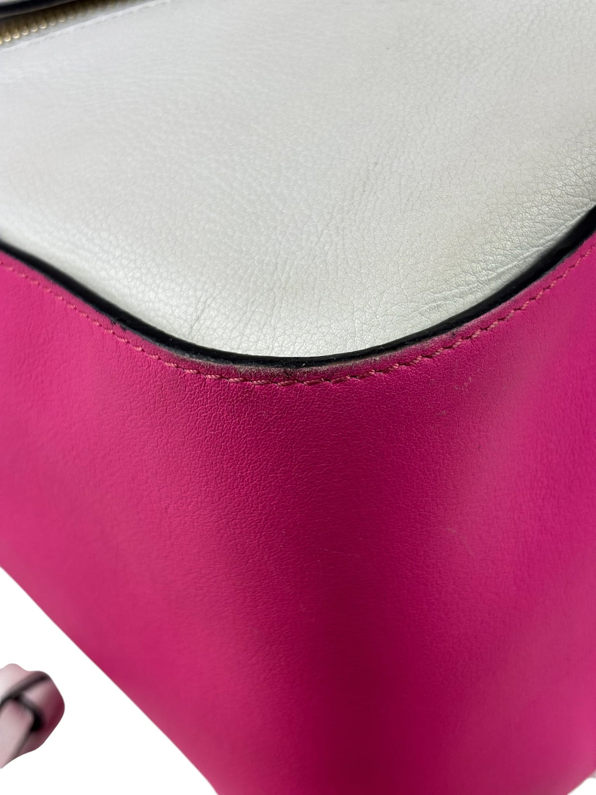 Loewe Pink/White Leather M Hammock Bag
