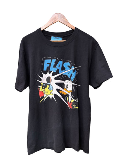 Gucci x Disney Black Flash Duck Print Short Sleeve T-Shirt