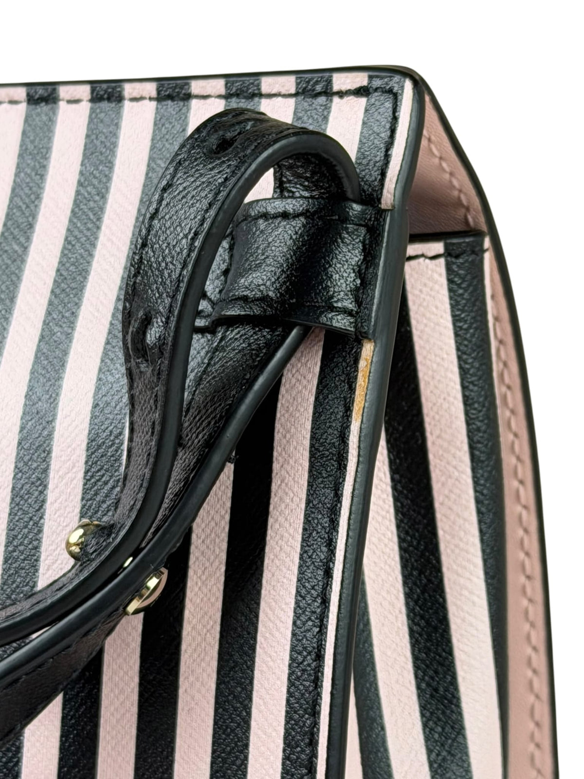 Salvatore Ferragamo Pink/Black Striped Crossbody Bag