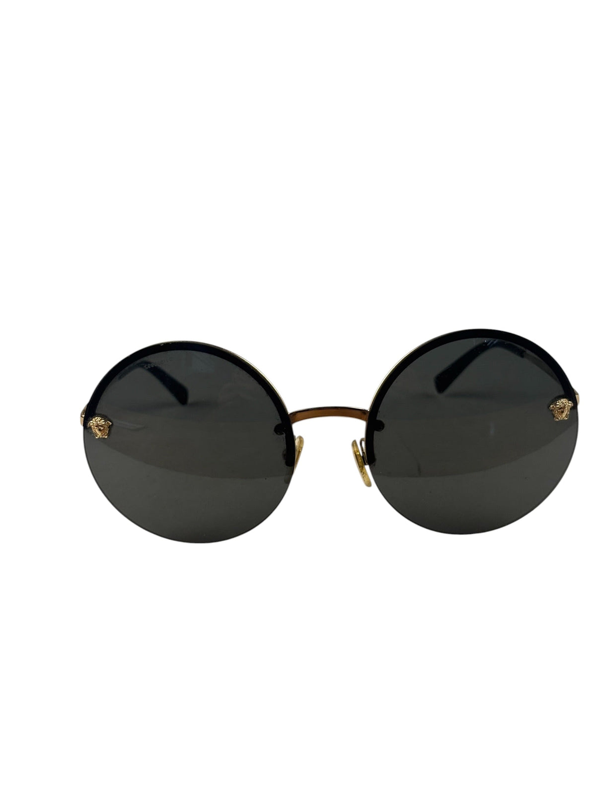 Versace Black MOD.2176 Circular Sunglasses