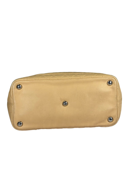 Chanel Beige Quilted Lambskin Linge Cambon Tote2005