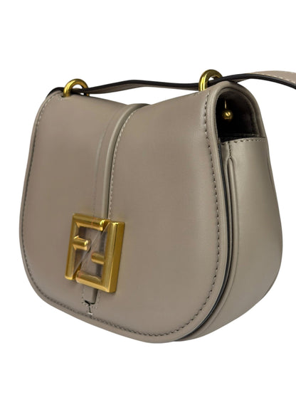 Fendi Dove Gray Leather C'mon Crossbody Bag