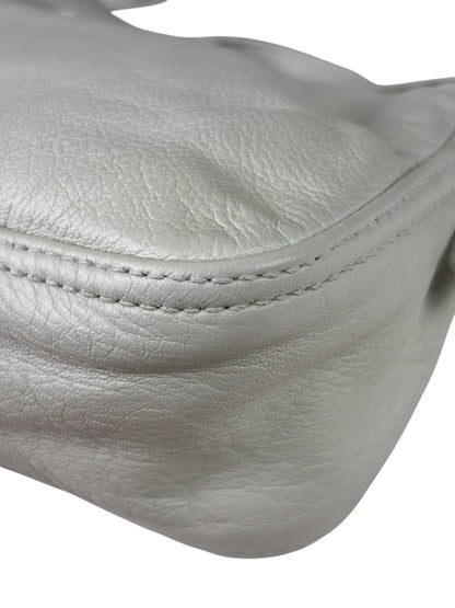 Fendi White Leather Baguette