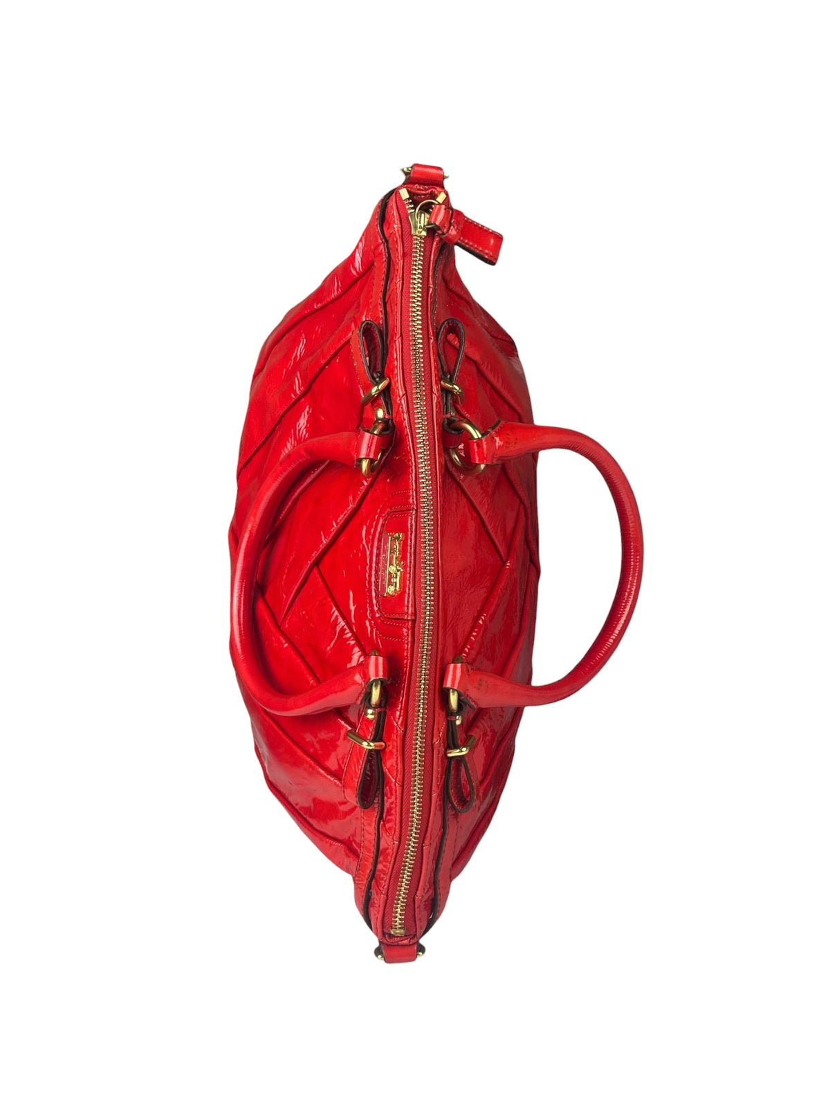 Coach Red Patent Leather Two-Way Bag