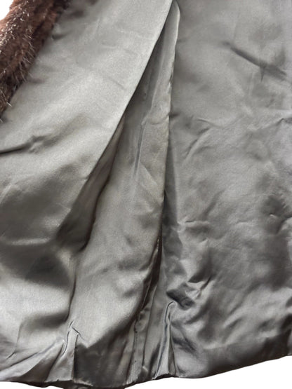 Kiyomi Vintage Auburn Chevron Mink Fur Coat