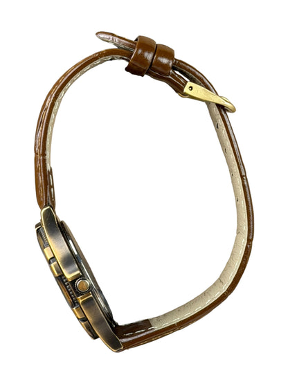 Alba Moon Phase Month Day Date Brown Leather Strap