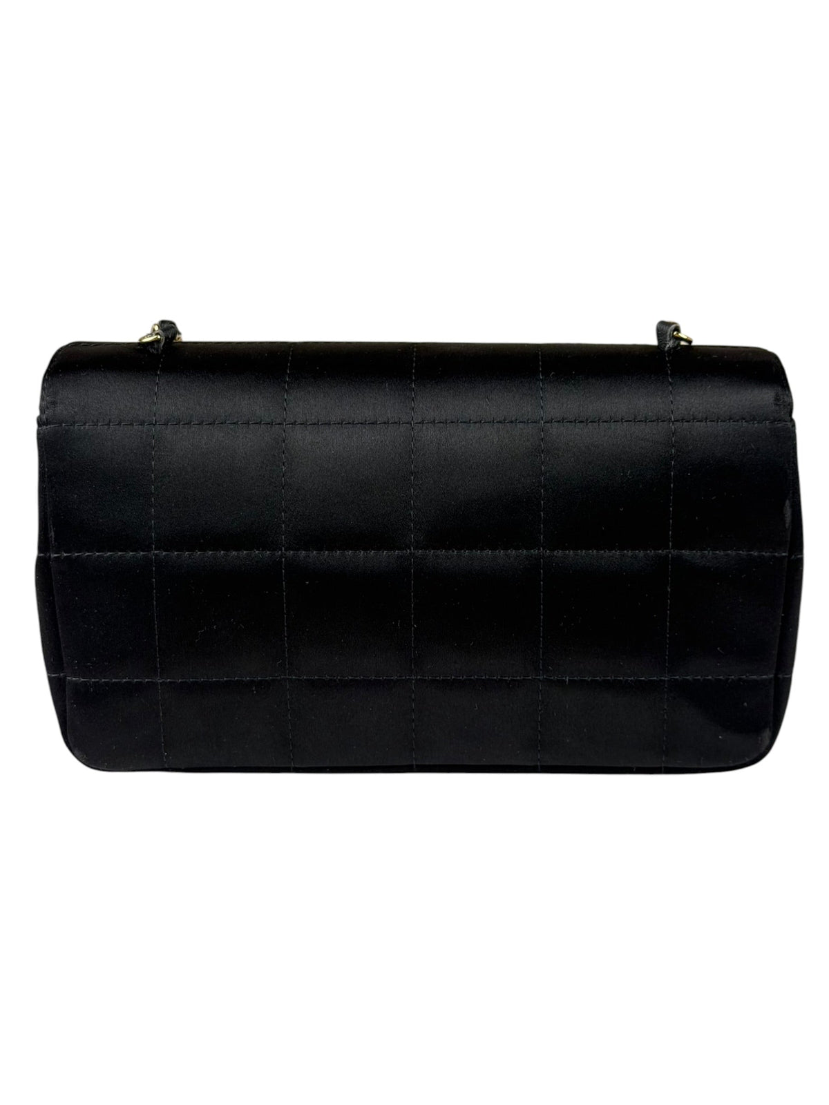 Chanel Black Satin Chocolate Bar Mini East-West Flap Bag