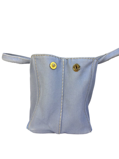 Prada Light Blue Canapa Canvas Two-Way Tote