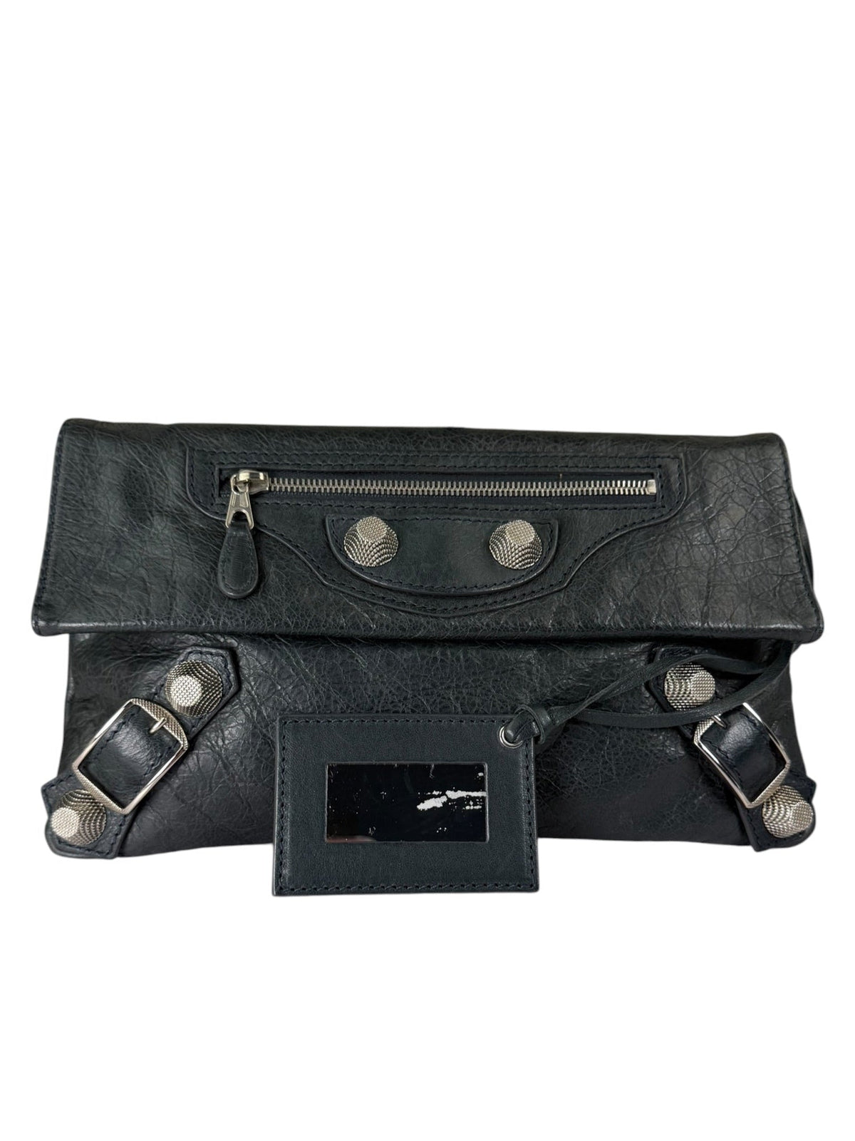 Balenciaga Grey Lambskin Giant Envelope Clutch