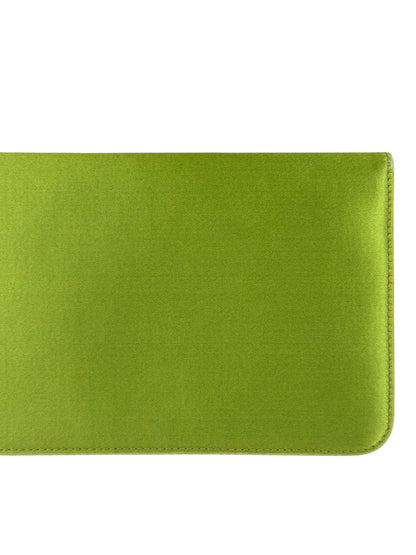 Dolce & Gabbana Lime Green Satin Clutch