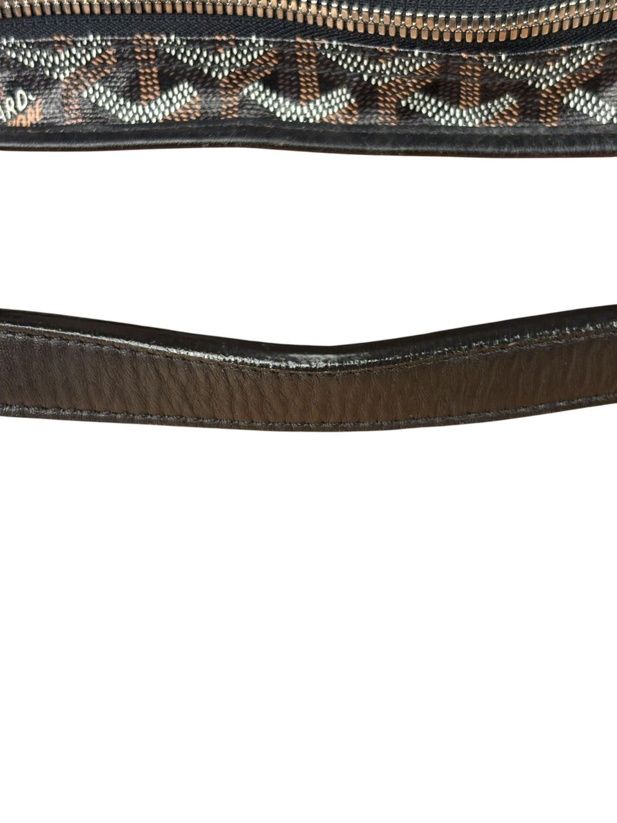 Goyard Brown/Black Leather Boheme Hobo Bag